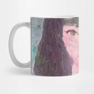 Melancholy Girl Portrait Impressionist Painting Mug